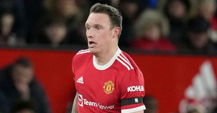 Phil Jones of Manchester United during the Emirates FA Cup match at Old Trafford, Manchester.