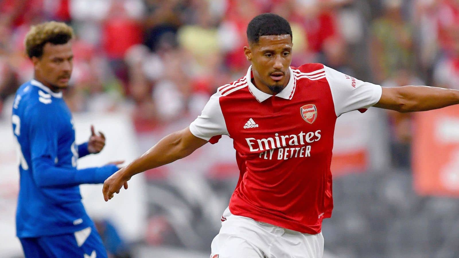 William Saliba, Dele Alli Arsenal v Everton pre-season