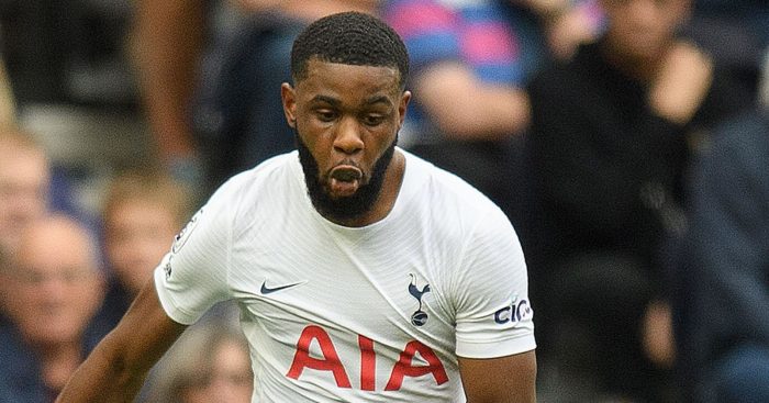 Japhet Tanganga during the Premier League match at the Tottenham Hotspur Stadium