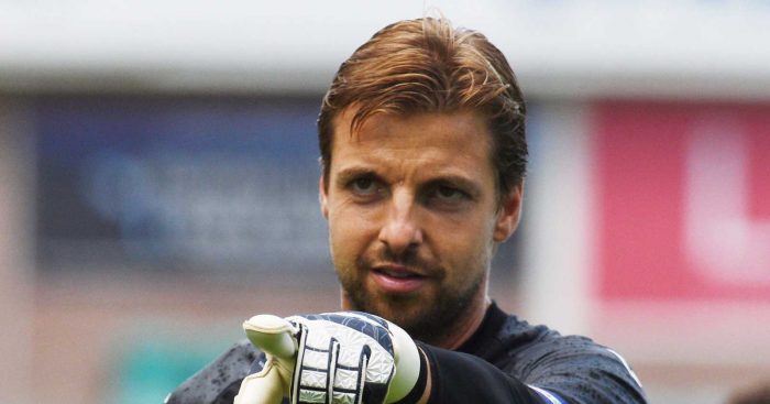 Tim Krul playing for Norwich City