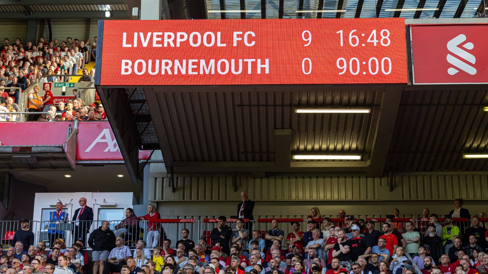 Liverpool 9-0 v Bournemouth
