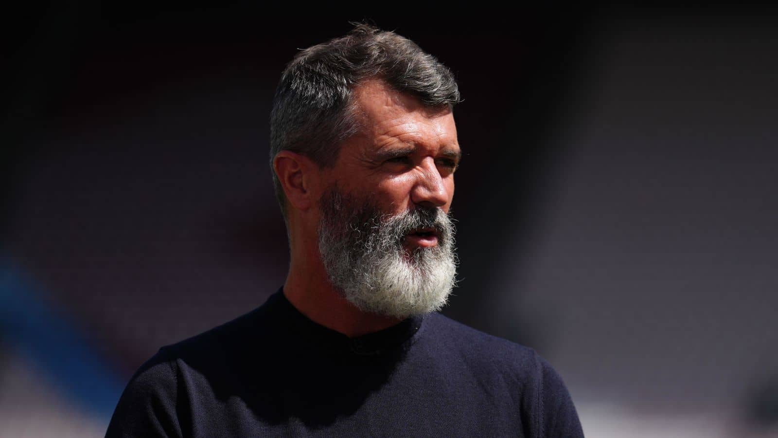 Premier League pundit Roy Keane pictured at the London Stadium, August 2022 Roy Keane, Premier League pundit