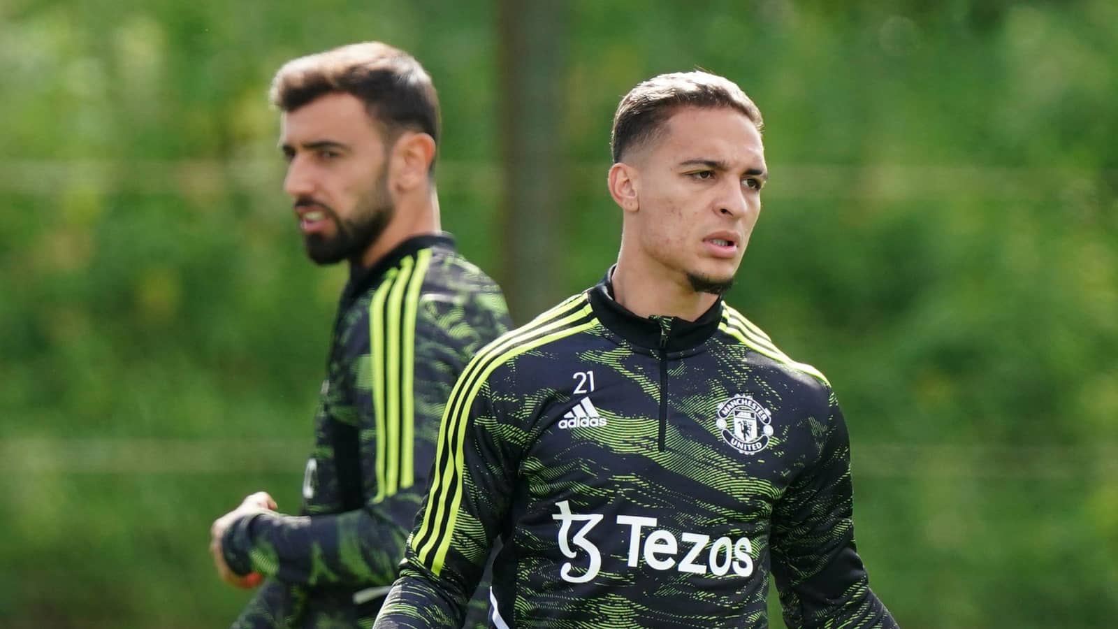 Man Utd winger Antony in training