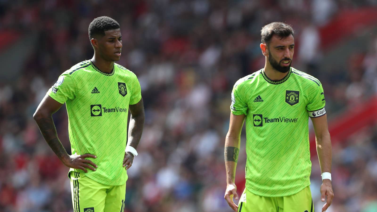 Man Utd attackers Marcus Rashford and Bruno Fernandes