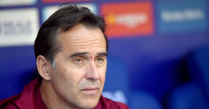 Julen Lopetegui head coach of Sevilla FC during the spanish La Liga match between RCD Espanyol and Sevilla FC at RCDE Stadium