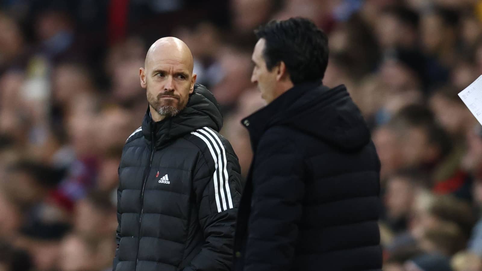 Erik Ten Hag, Unai Emery, Manchester United, Aston Villa, November 2022 Erik Ten Hag, Unai Emery, Manchester United, Aston Villa, November 2022
