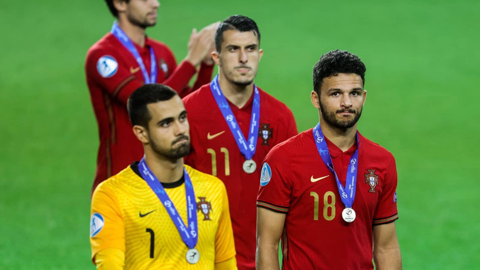 Diogo Costa and Goncalo Ramos pictured after Portugal U21s finish runners up in Euros Diogo Costa and Goncalo Ramos