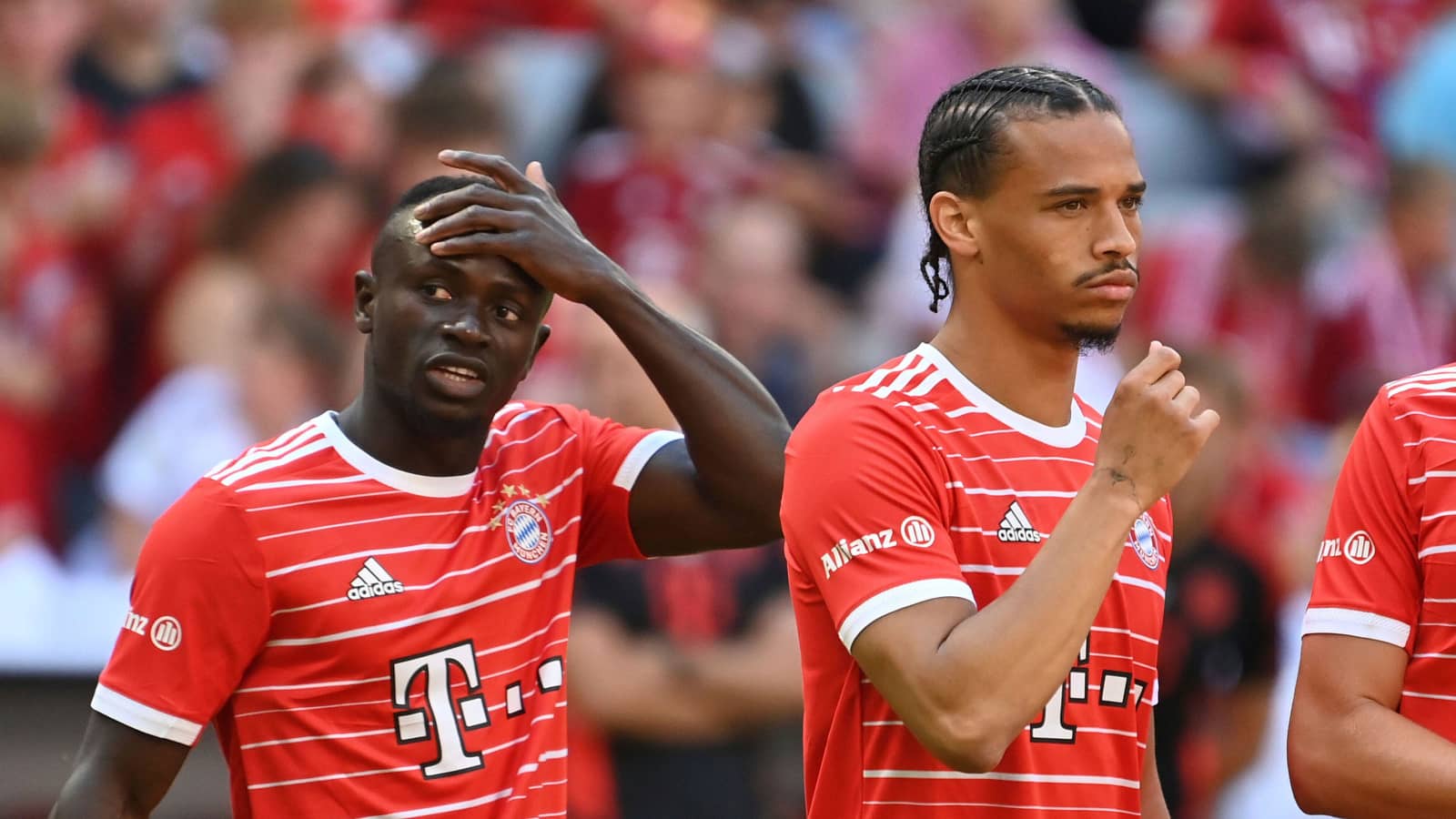 Bayern Munich forwards Sadio Mane and Leroy Sane Bayern Munich forwards Sadio Mane and Leroy Sane