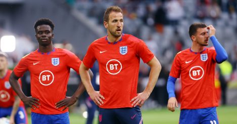England stars Bukayo Saka, Harry Kane and Mason Mount