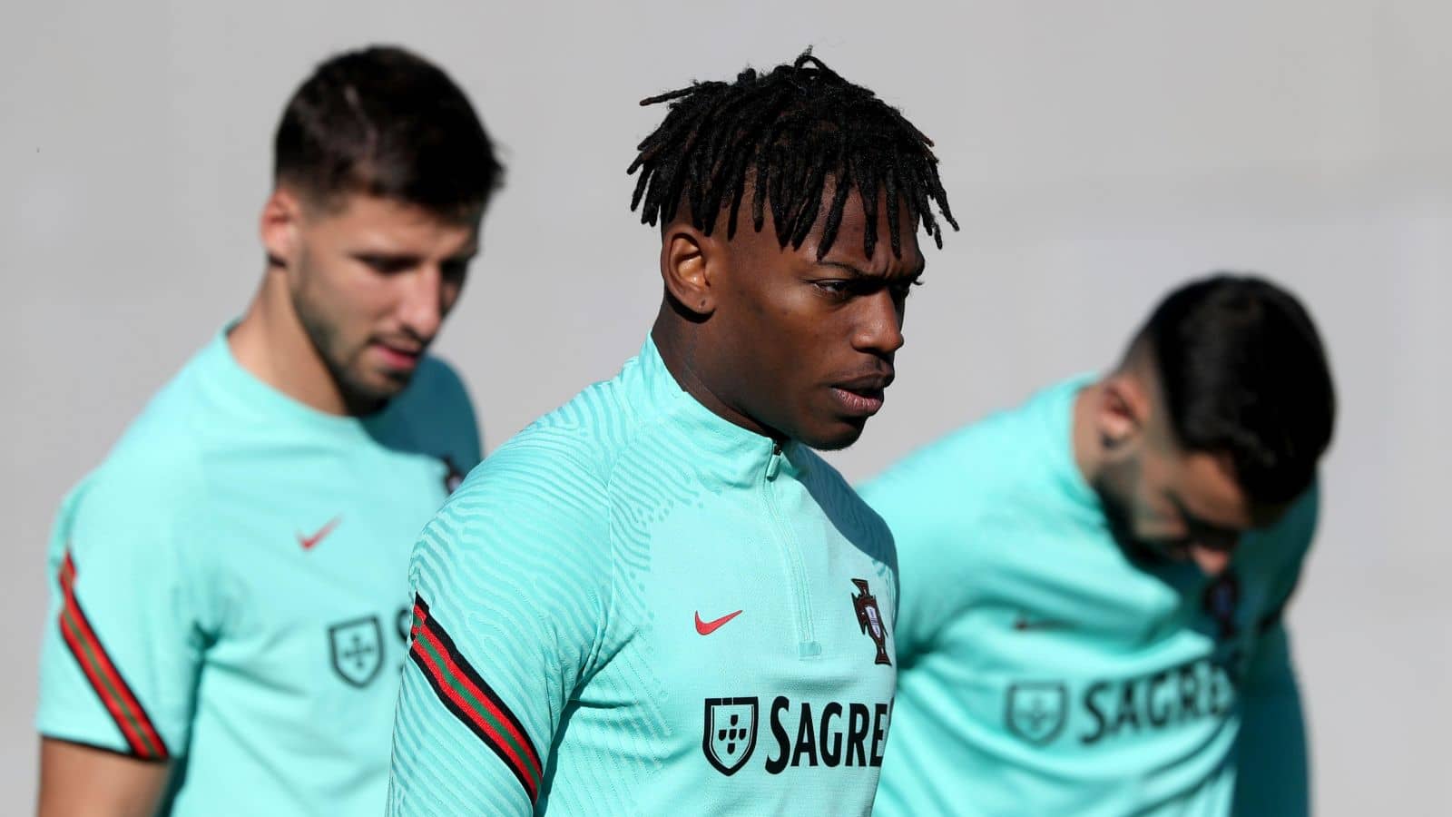 Rafael Leao, Portugal Rafael Leao attends a training session at Cidade do Futebol training camp in Oeiras, Portuga