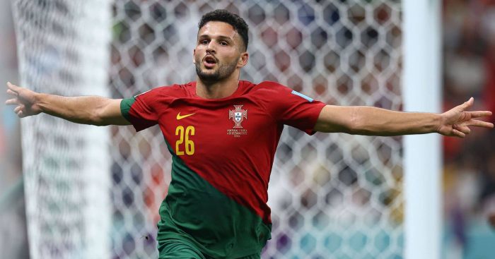 Goncalo Ramos during the FIFA World Cup Qatar 2022 Round of 16 match between Portugal and Switzerland at Lusail Stadium on December 6, 2022 in Lusail City, Qatar