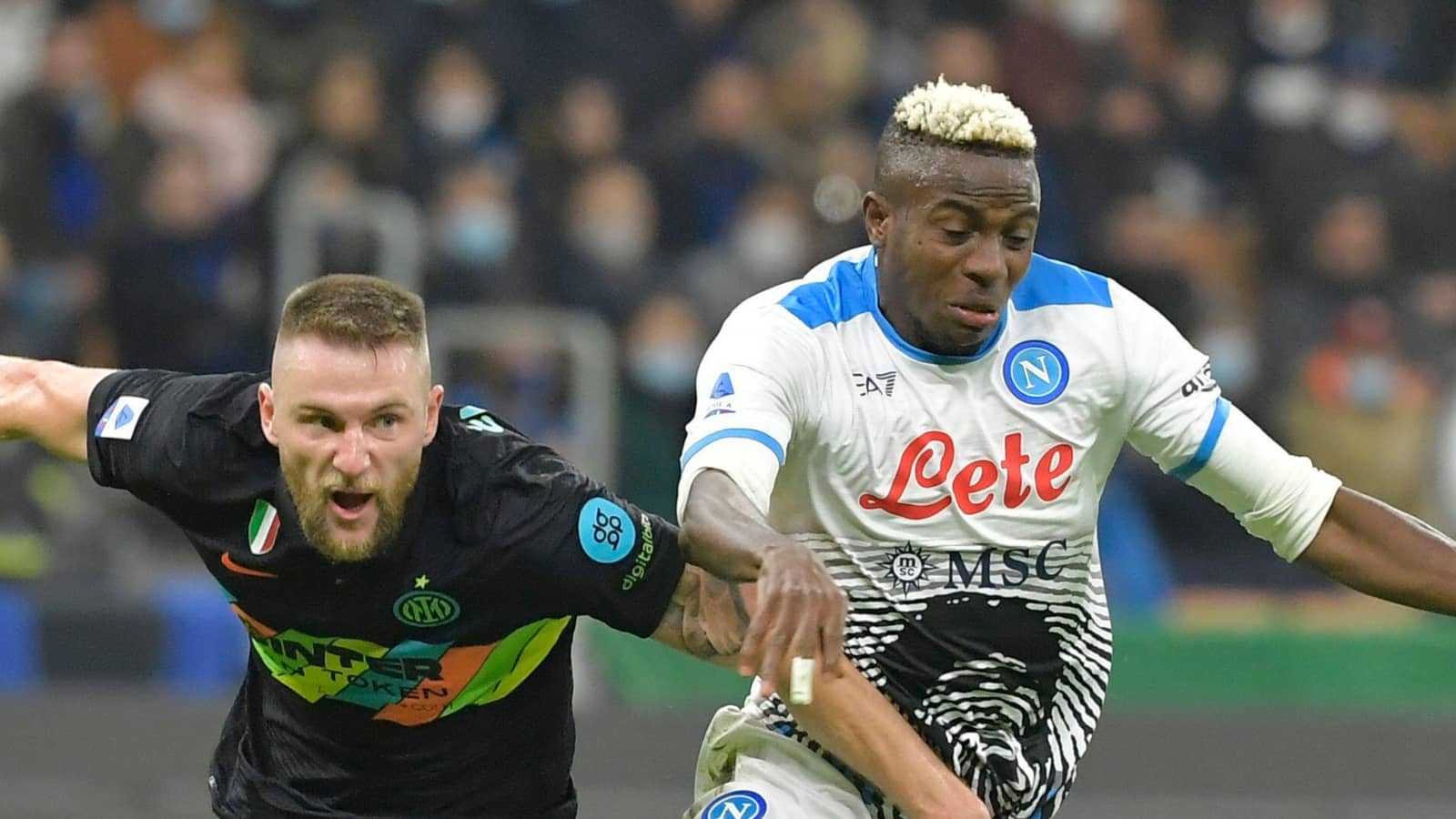 Milan Skriniar and Victor Osimhen