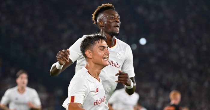 Paulo Dybala and Tammy Abraham of Roma