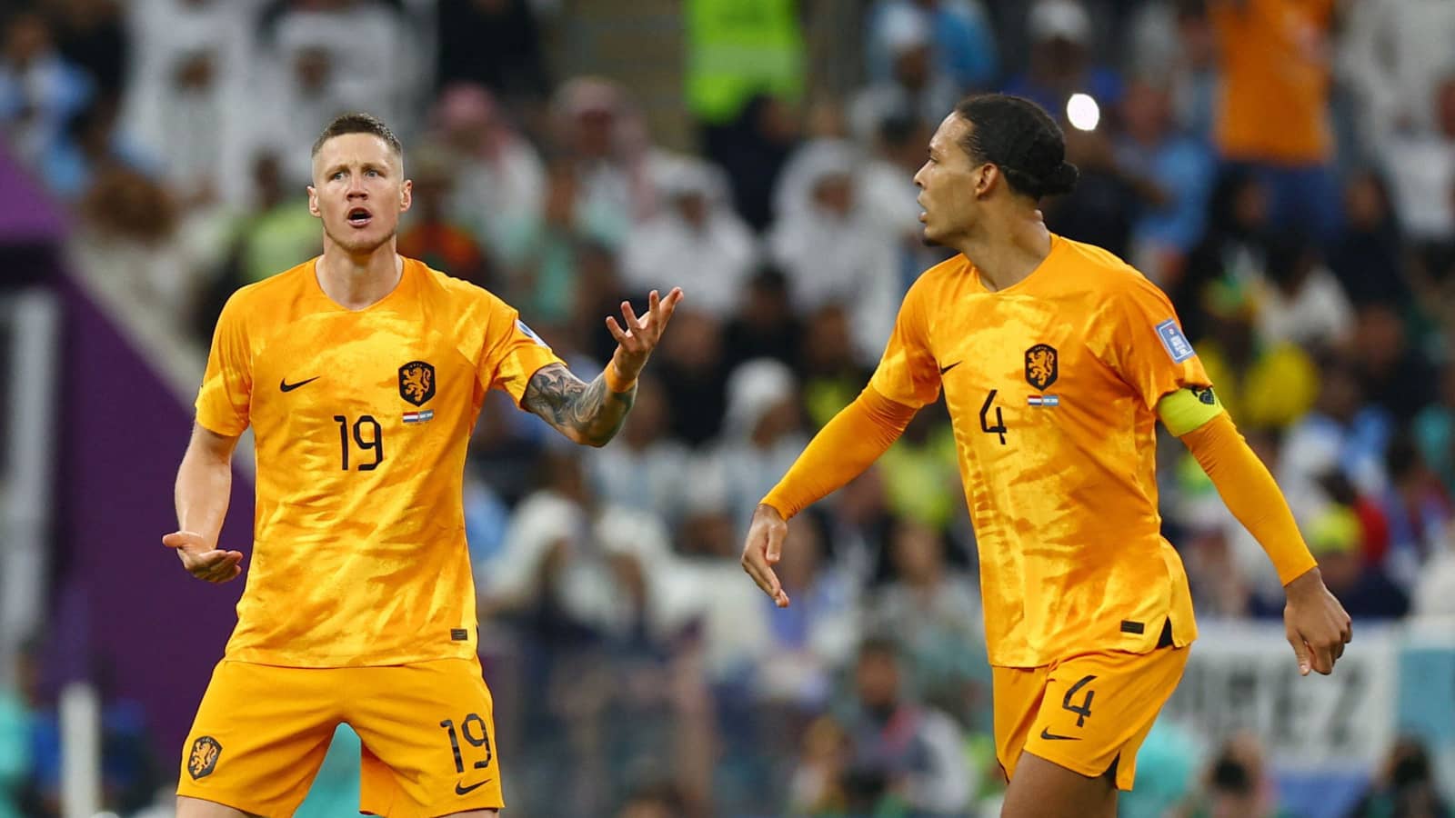 Netherlands internationals Wout Weghorst and Virgil van Dijk