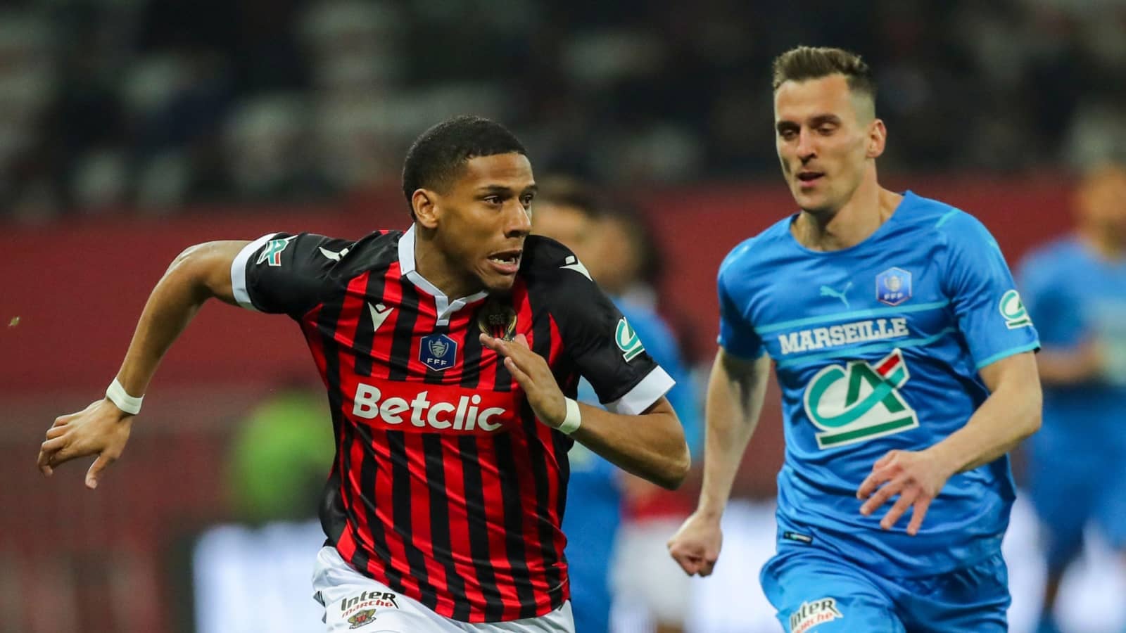 Jean-Clair Todibo and Arkadiusz Milik, Nice vs Marseille