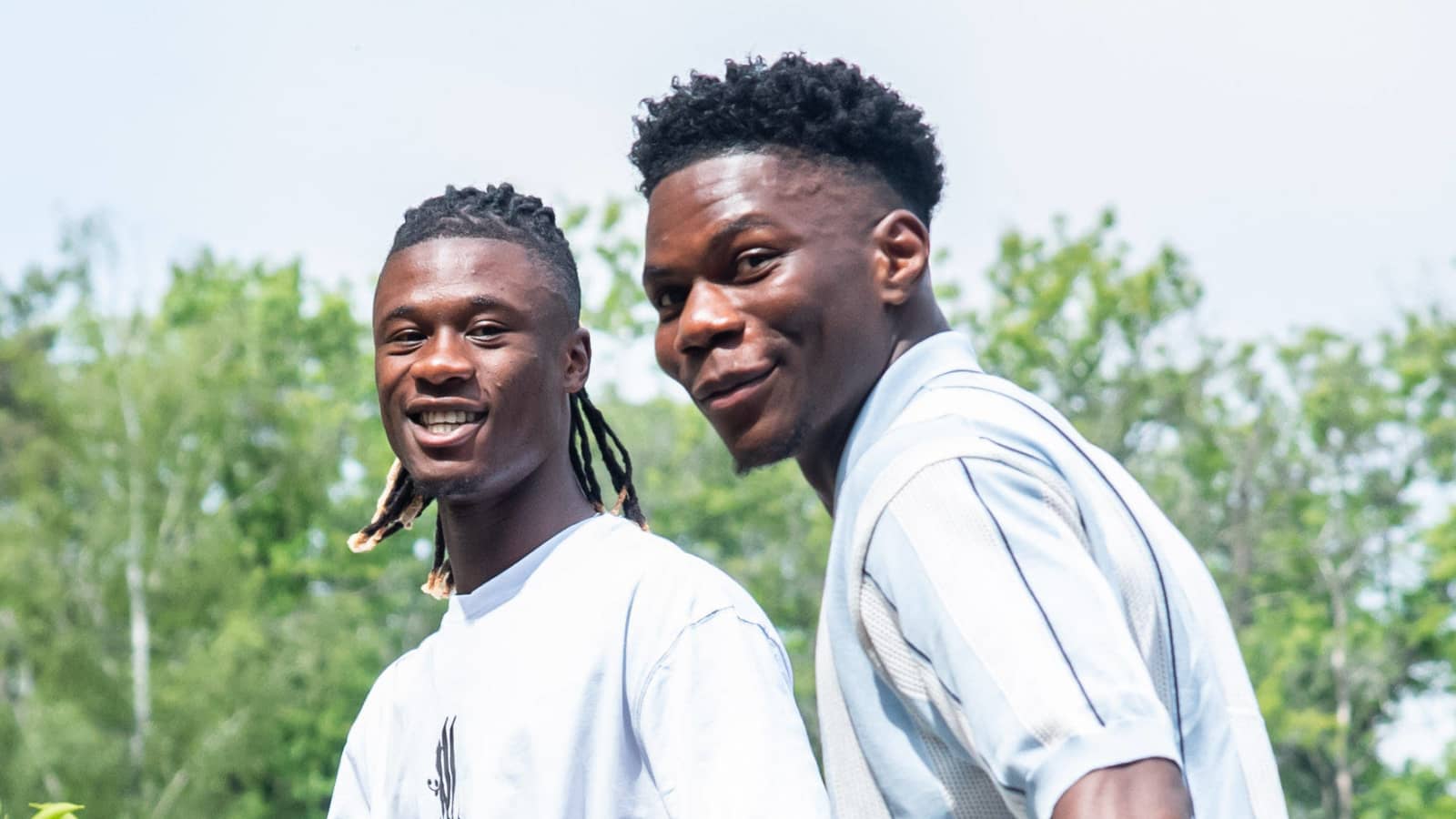 Real Madrid midfielders Eduardo Camavinga and Aurelien Tchouameni