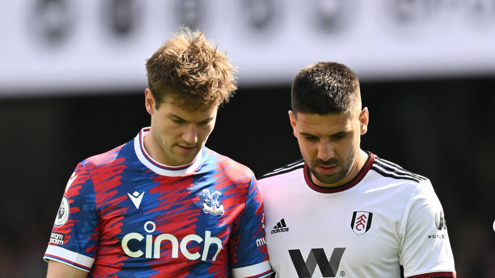 Joachim Andersen and Aleksandar Mitrovic, Crystal Palace vs Fulham
