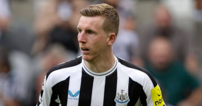 Newcastle United's Matt Targett during the Premier League match at St. James' Park, Newcastle