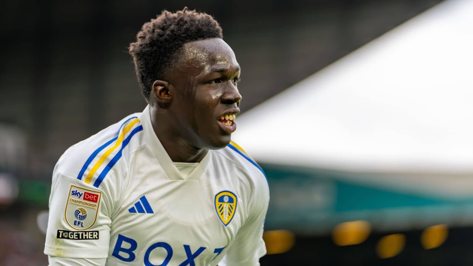 EFL Championship Football League: Leeds United v Cardiff City. Wilfried ‘Willy’ Gnonto of Leeds United
