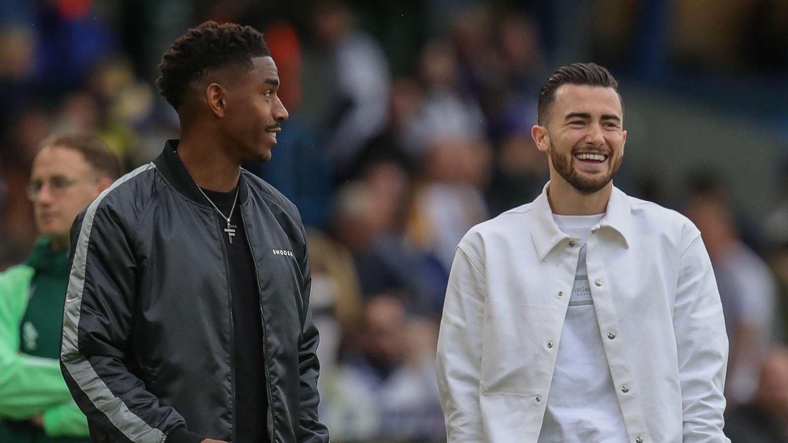 Jack Harrison of Leeds United and Junior Firpo