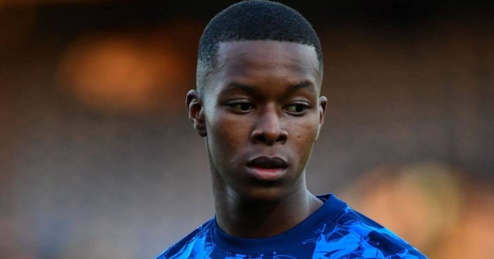 Kallum Cesay representing Tottenham under-21s