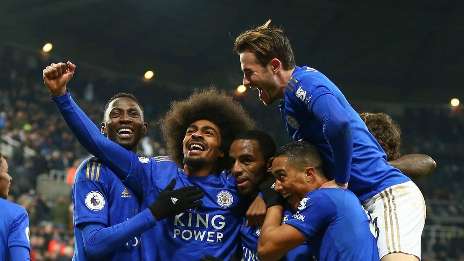 Wilfred Ndidi, Hamza Choudhury and Ricardo Pereira of Leicester