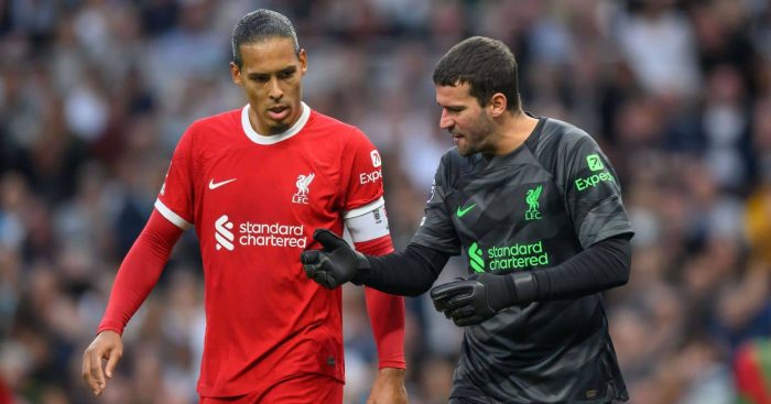 Liverpool stars Virgil van Dijk and Alisson Becker