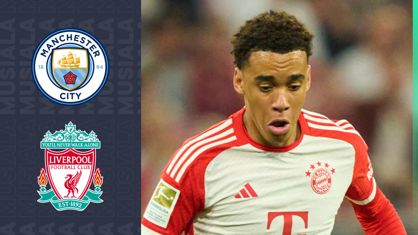 Man City and Liverpool target Jamal Musiala of Bayern Munich