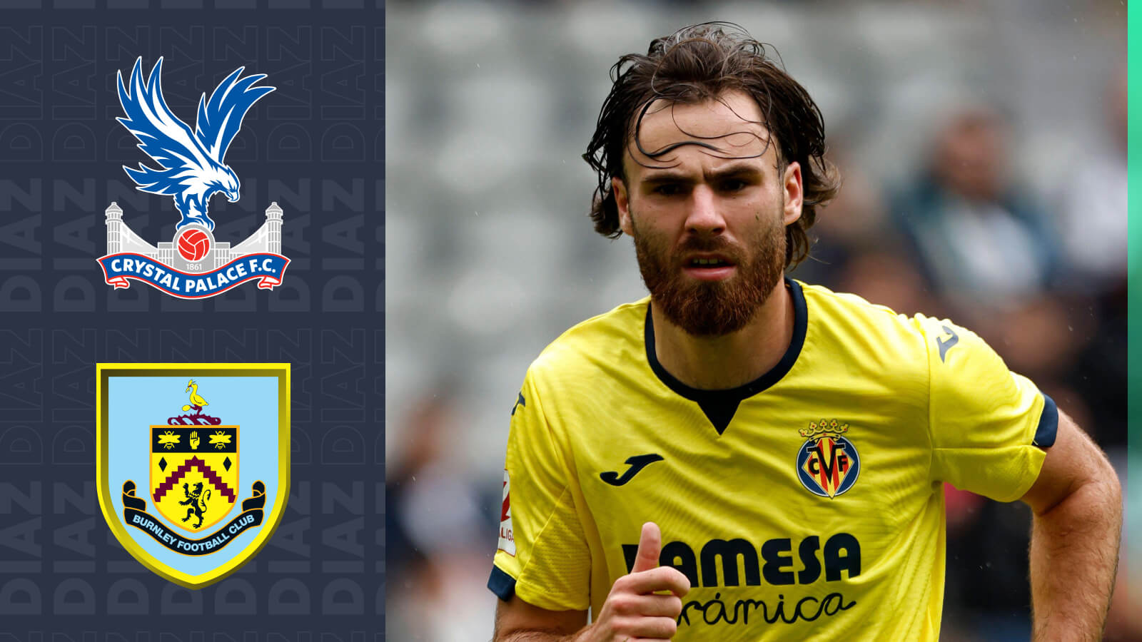 Crystal Palace and Burnley linked Villarreal forward Ben Brereton Diaz