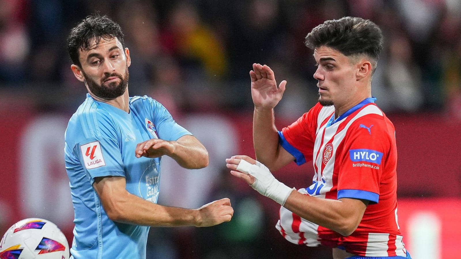 Celta midfielder Luca De La Torre and Girona defender Miguel Gutierrez