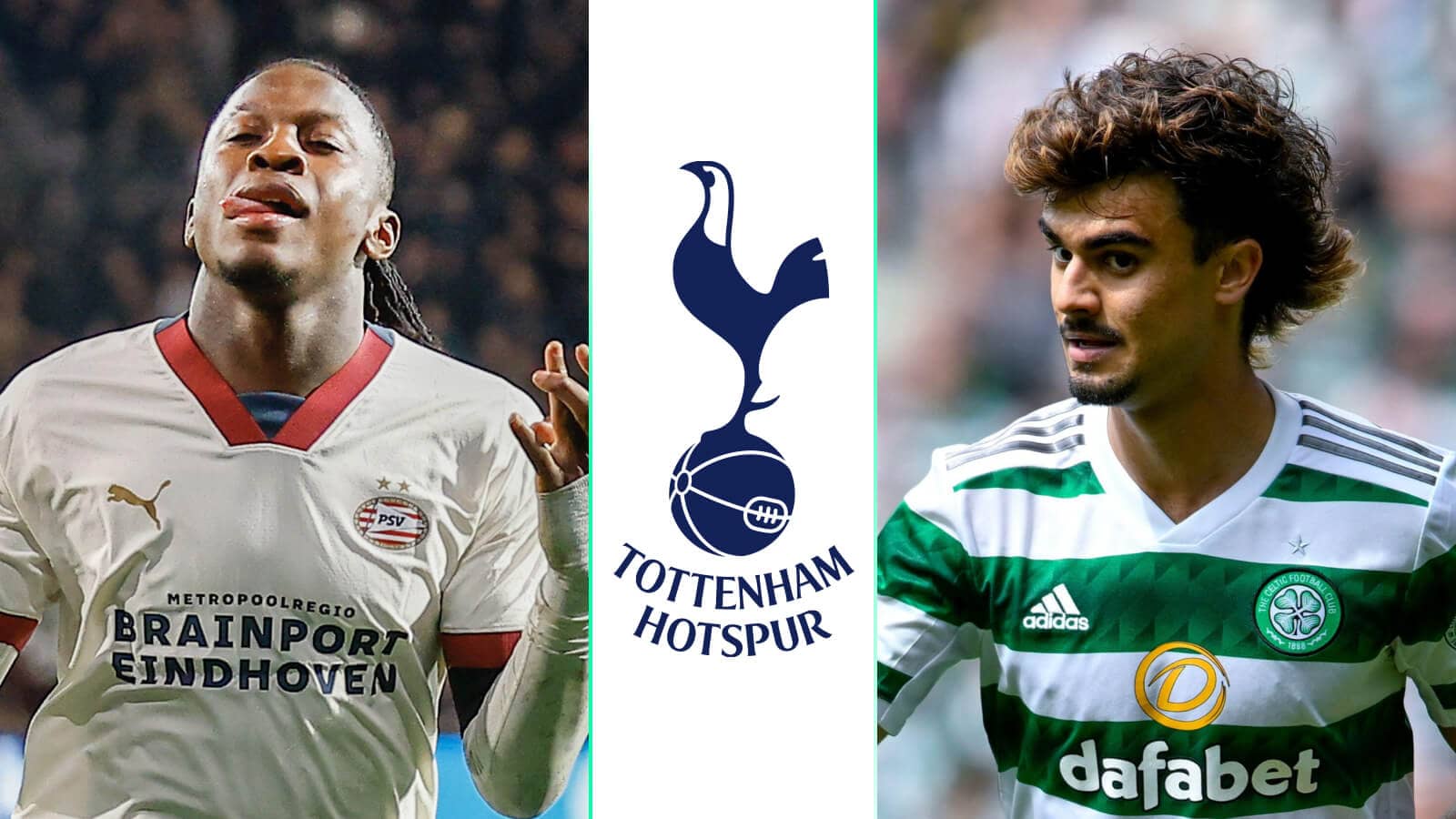 Johan Bakayoko and Jota are both transfer targets for Tottenham