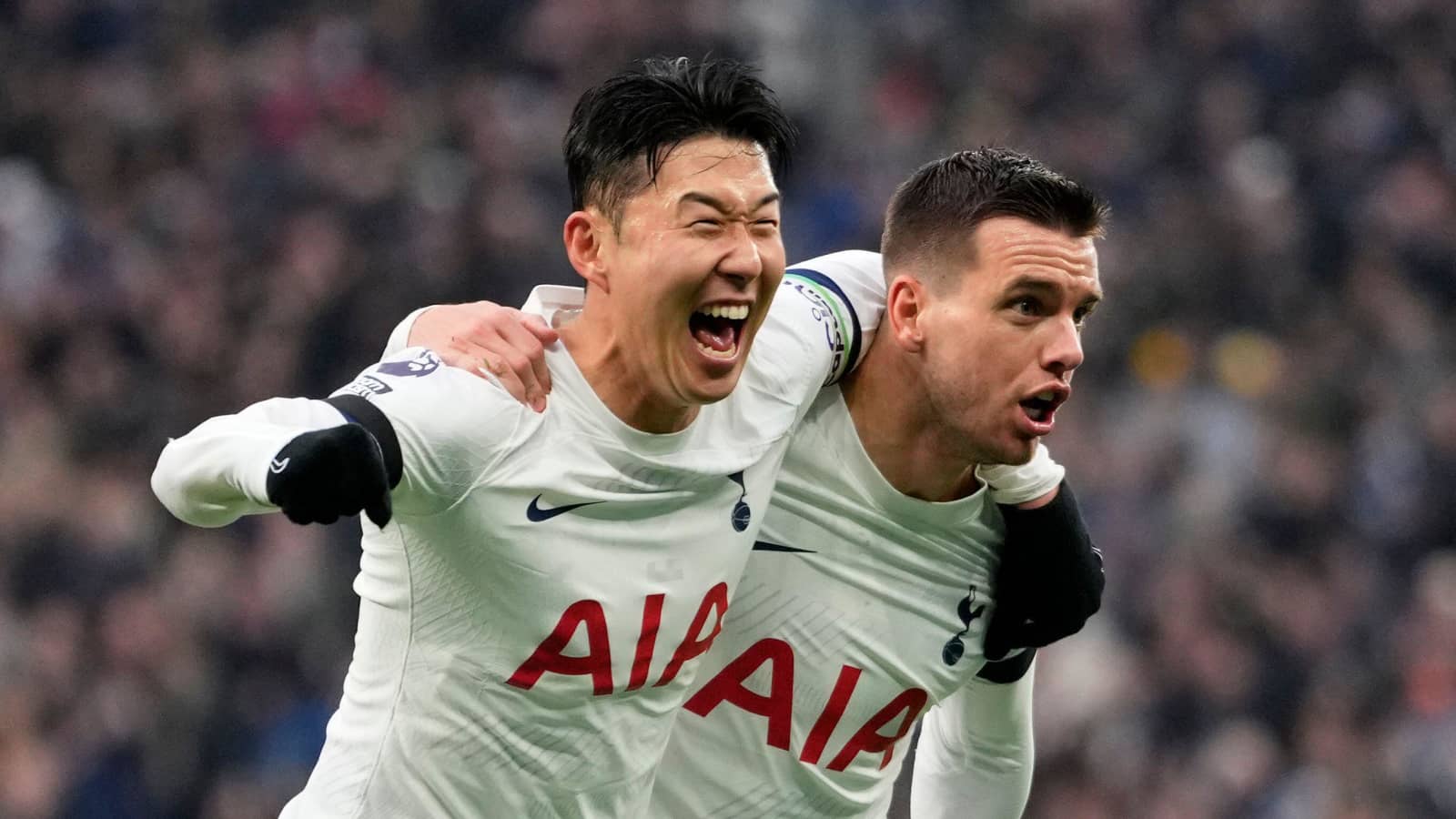 Tottenham stars Son Heung-min and Giovani Lo Celso