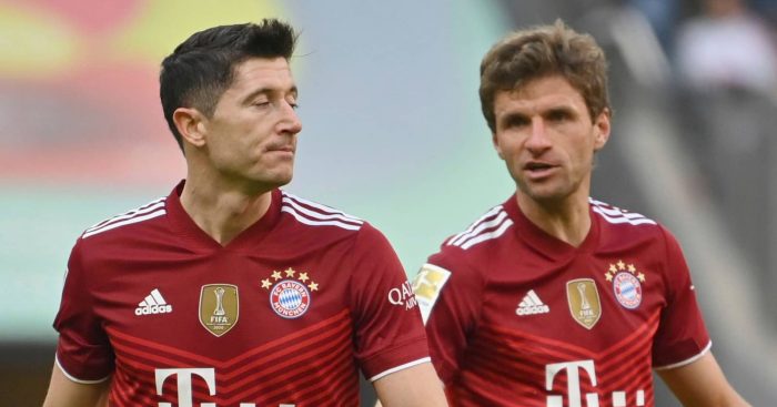 Thomas Muller, Robert Lewandowski, Bayern Munich, October 2021