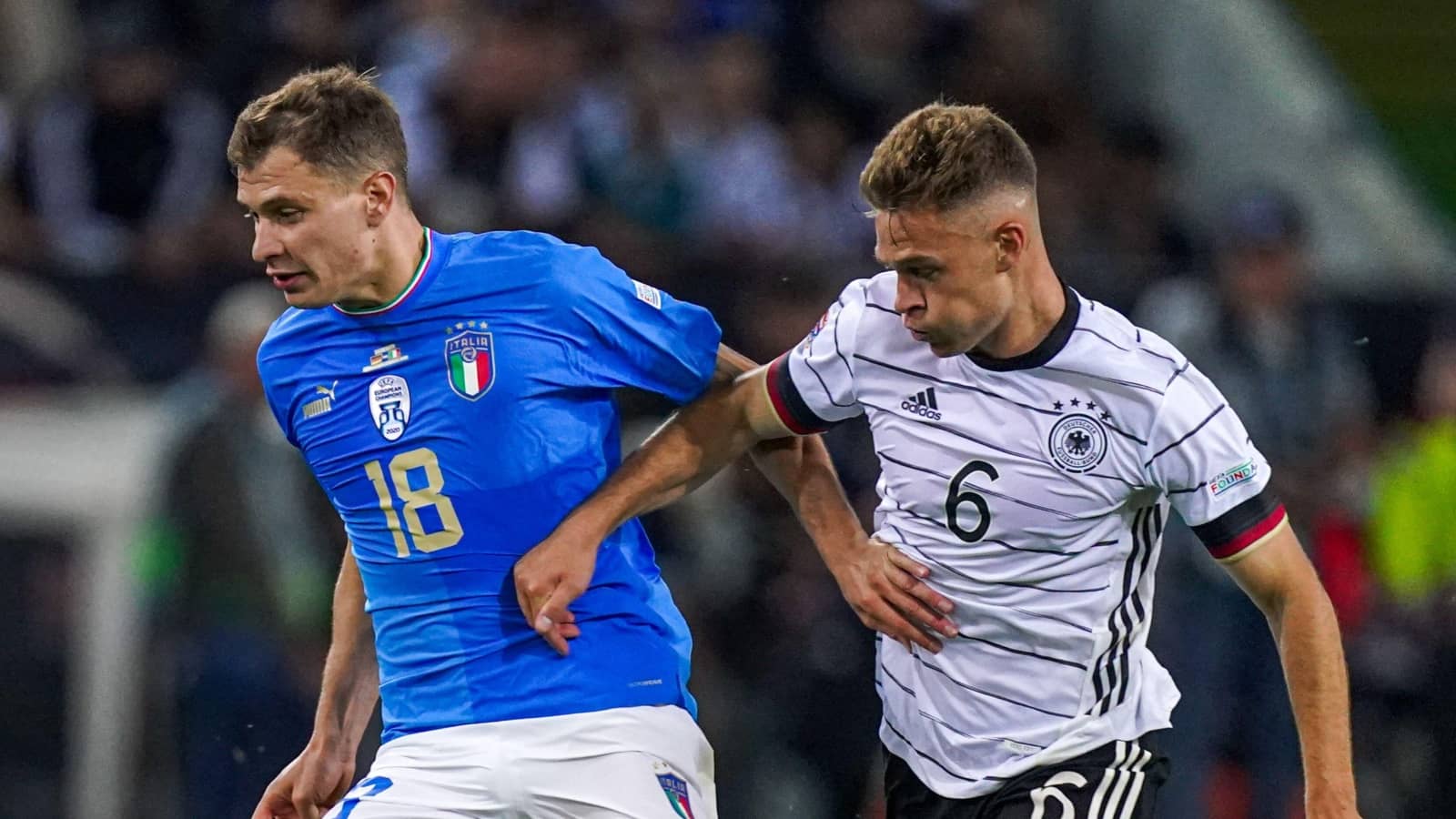 Italy star Nicolo Barella, Germany ace Joshua Kimmich