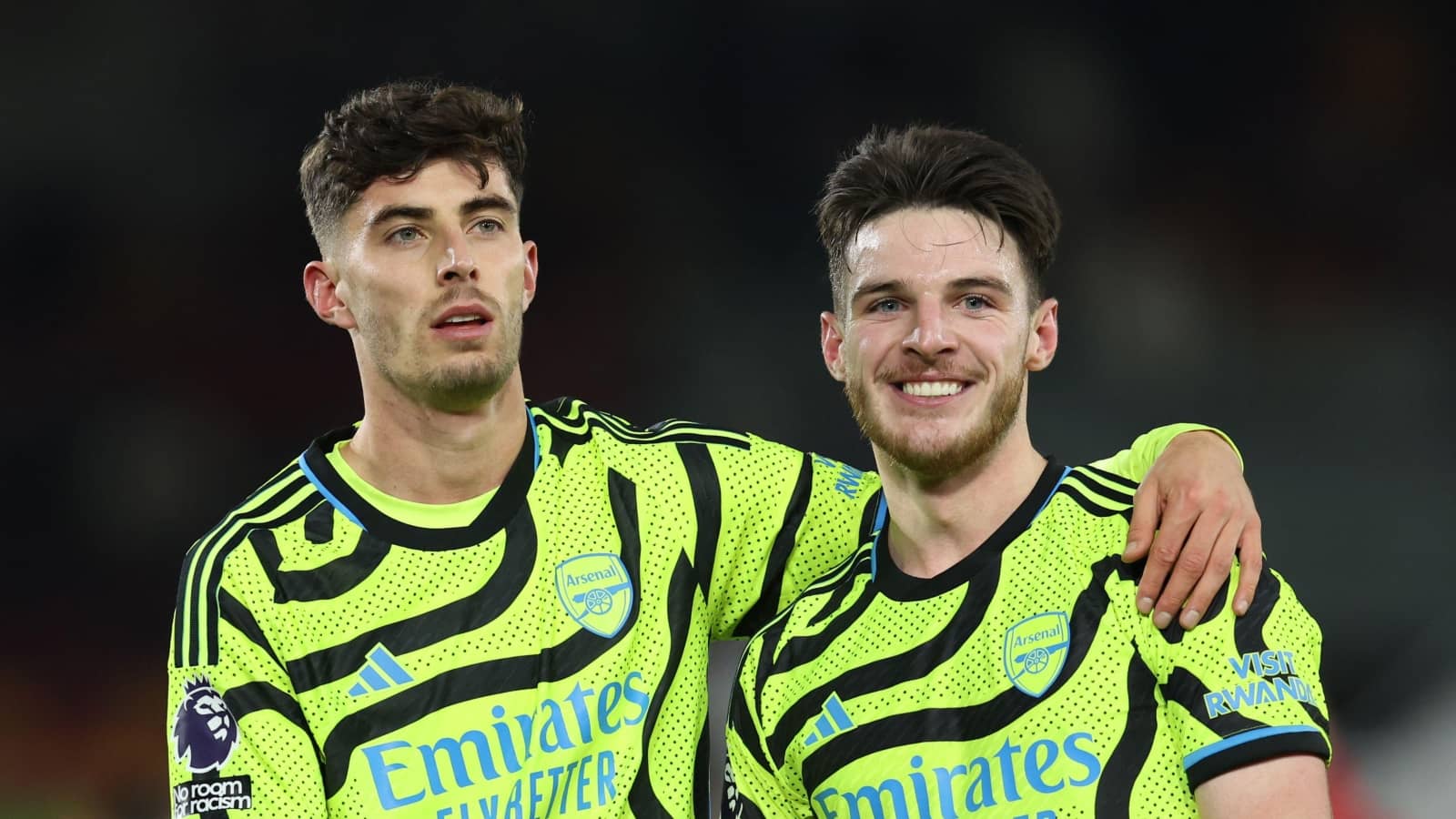 Arsenal duo Kai Havertz and Declan Rice