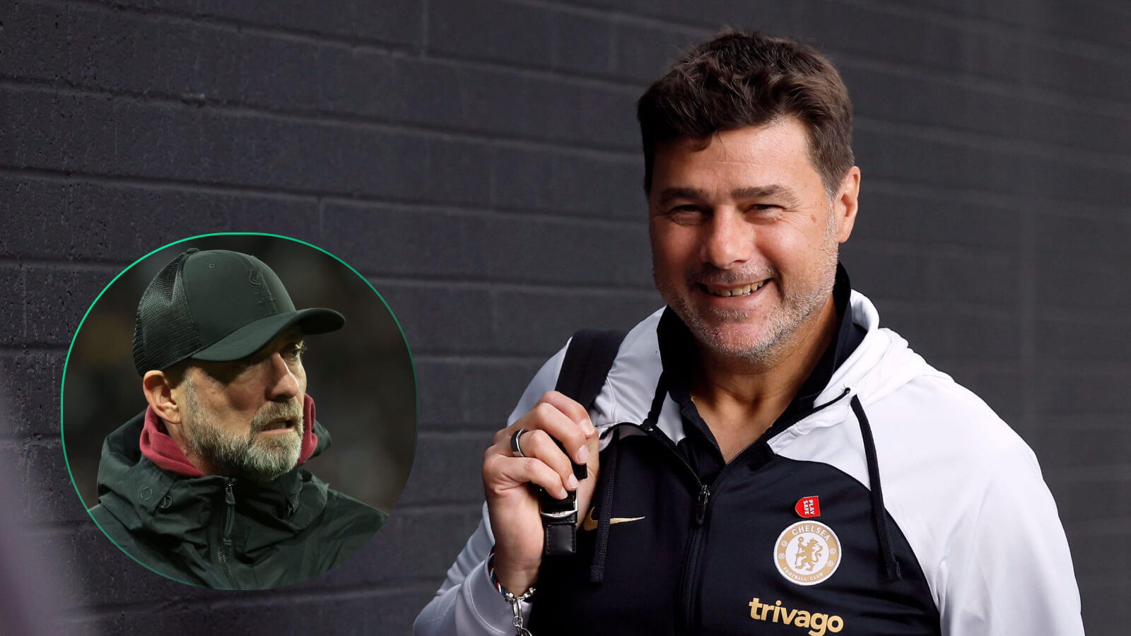 Chelsea manager Mauricio Pochettino and Liverpool manager Jurgen Klopp