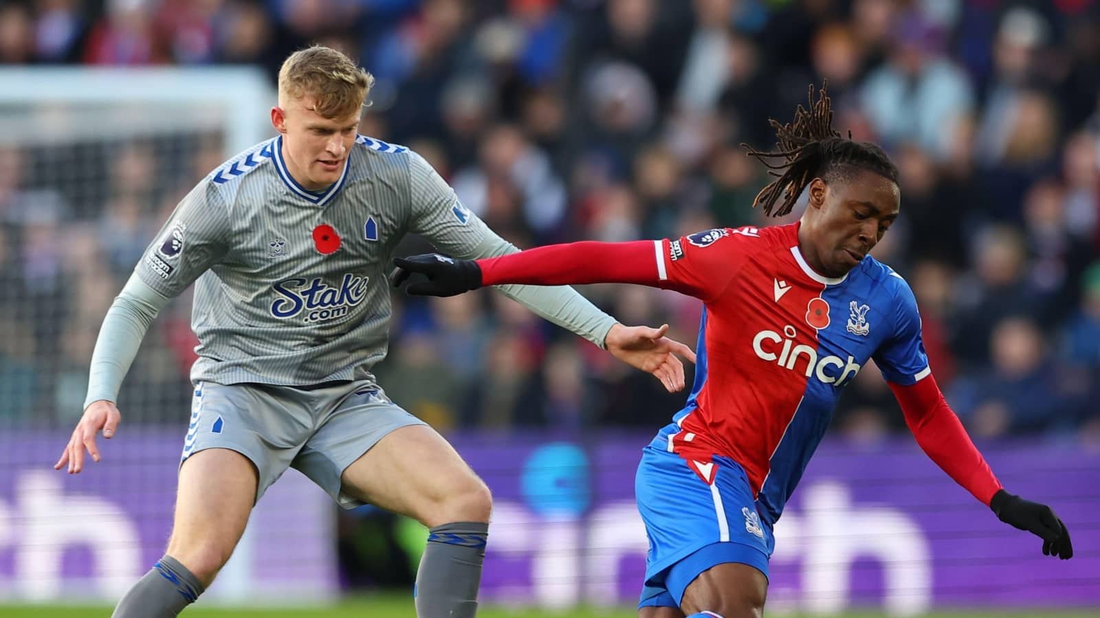 Everton star Jarrad Branthwaite, Crystal Palace ace Ebere Eze