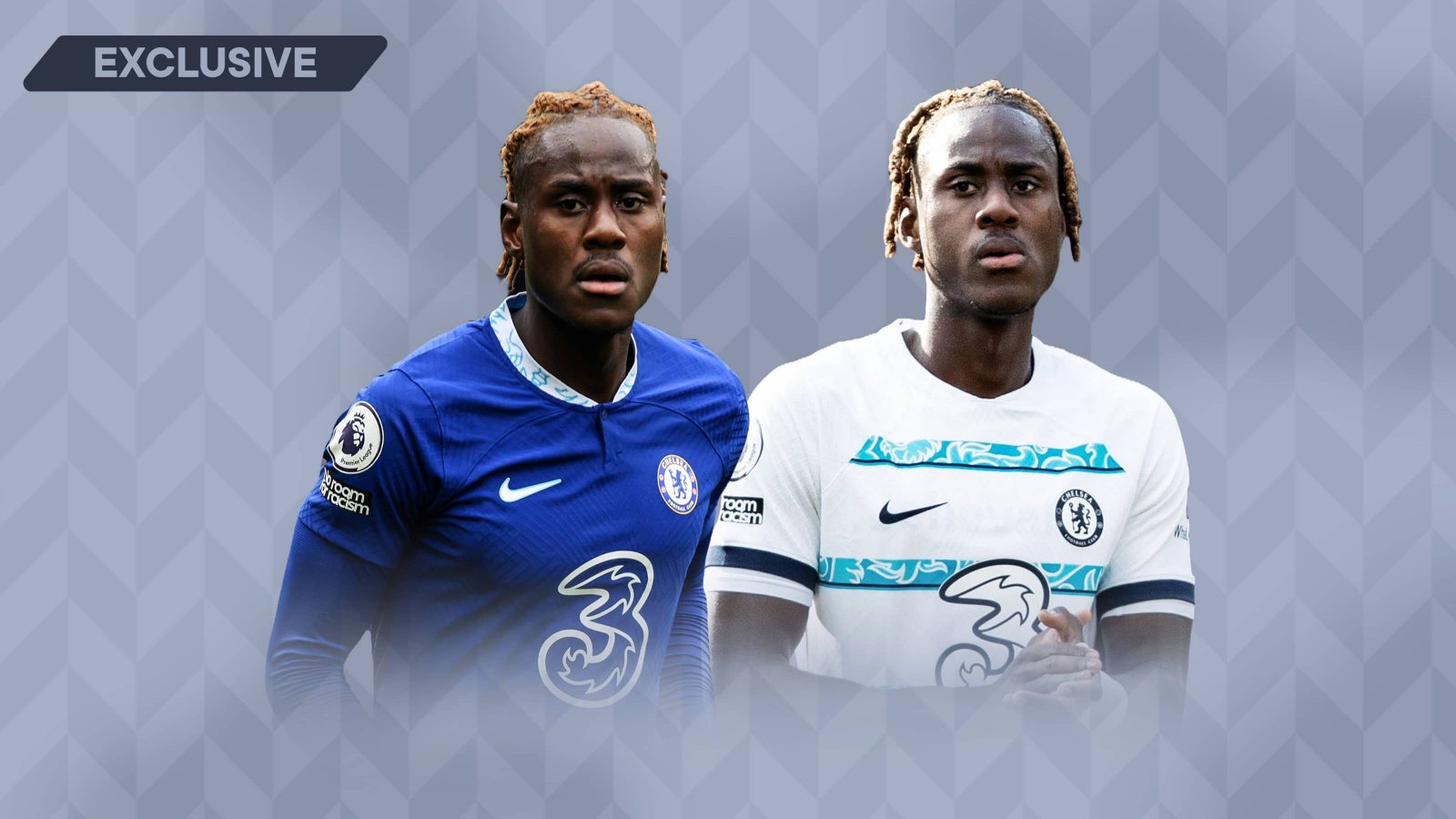 Trevoh Chalobah in Chelsea home and away kits
