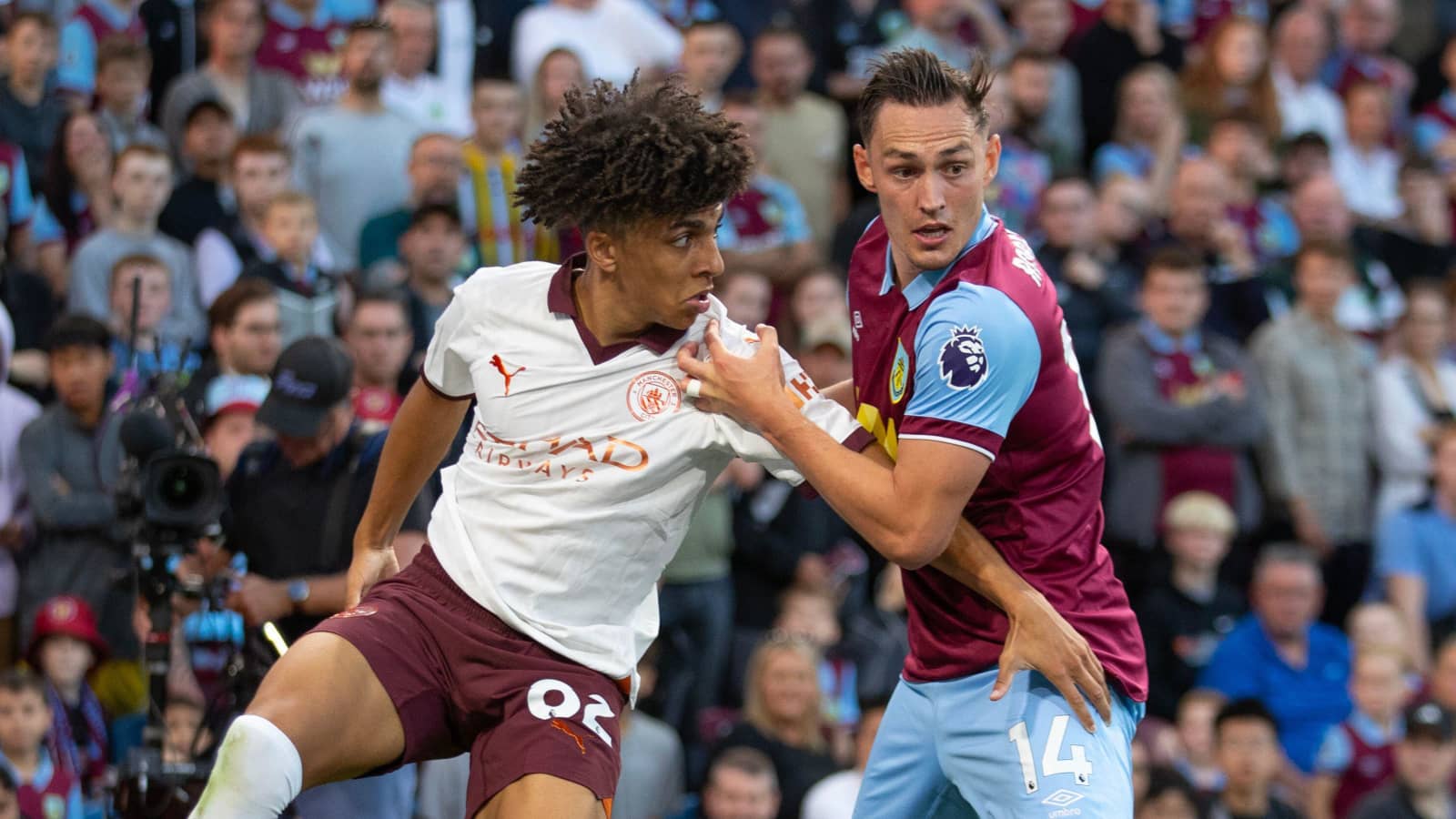 Man City right-back Rico Lewis, Burnley right-back Connor Roberts