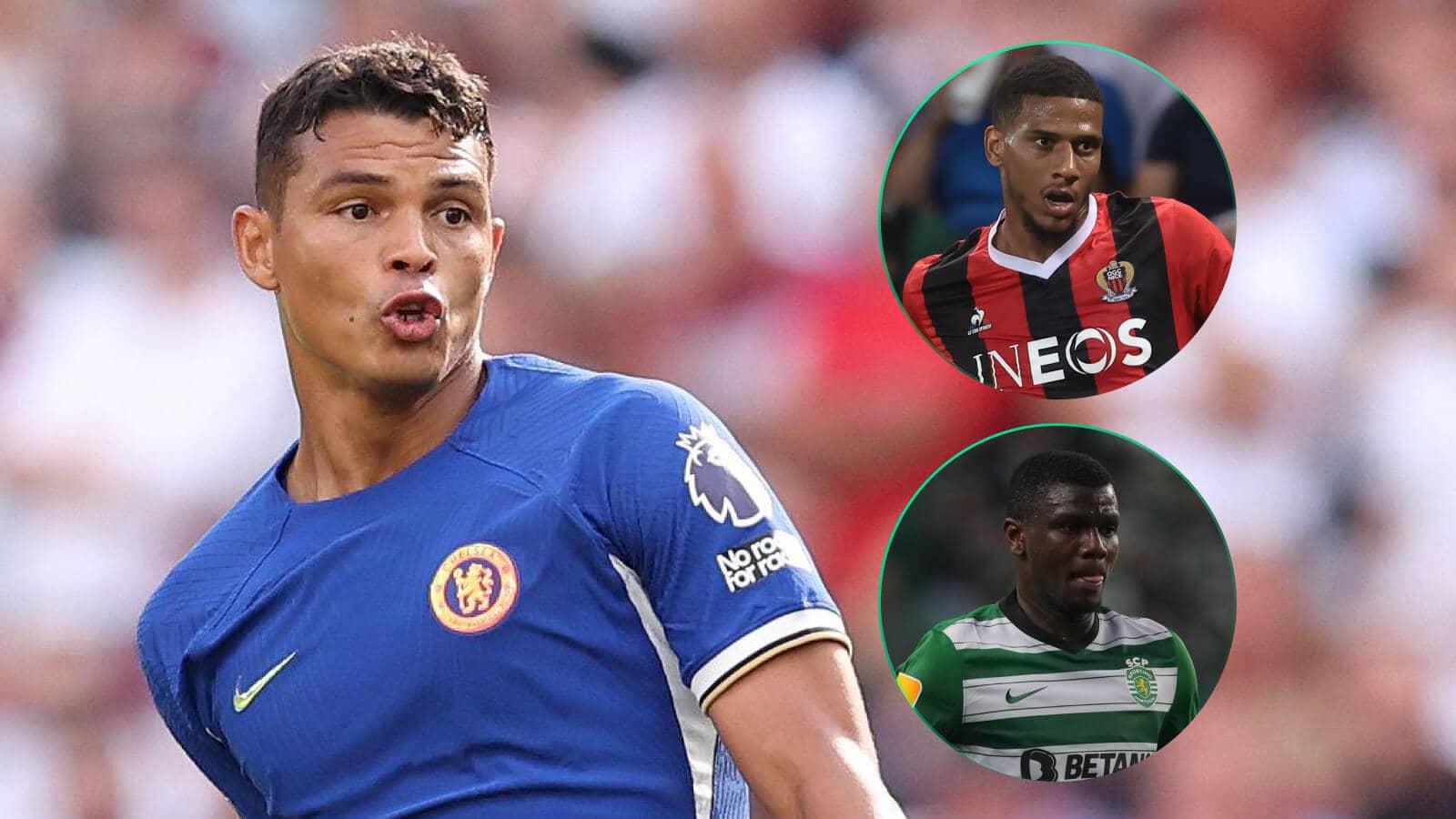Thiago Silva, Jean-Clair Todibo and Ousmane Diomande