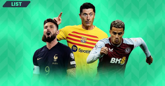 Olivier Giroud, Robert Lewandowski and Philippe Coutinho