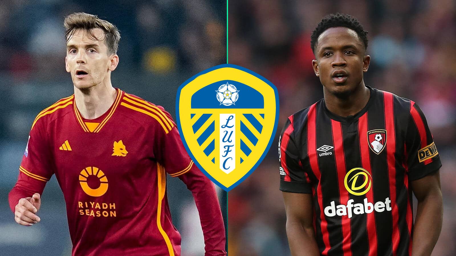Diego Llorente and Luis Sinisterra are both on loan from Leeds this season