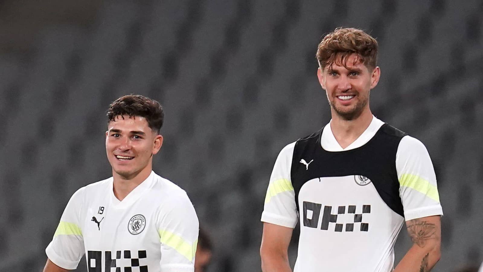 Man City duo Julian Alvarez and John Stones