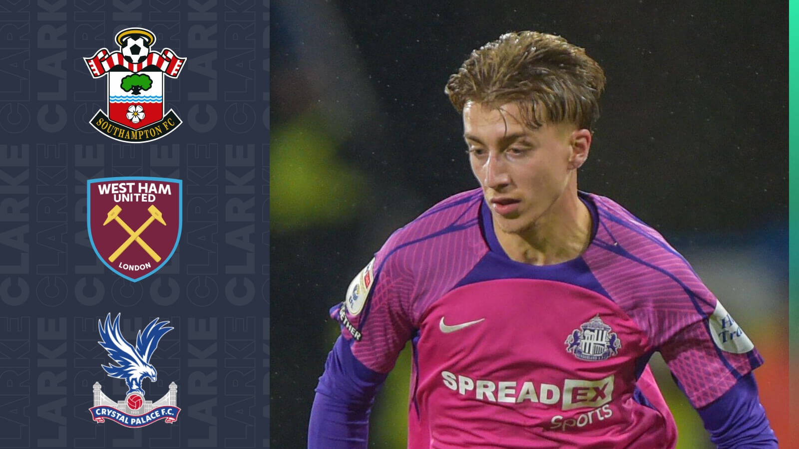 Southampton, West Ham and Crystal Palace linked Sunderland winger Jack Clarke