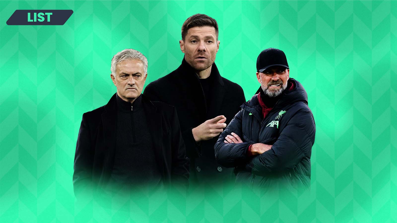 Xabi Alonso, Jurgen Klopp & Jose Mourinho