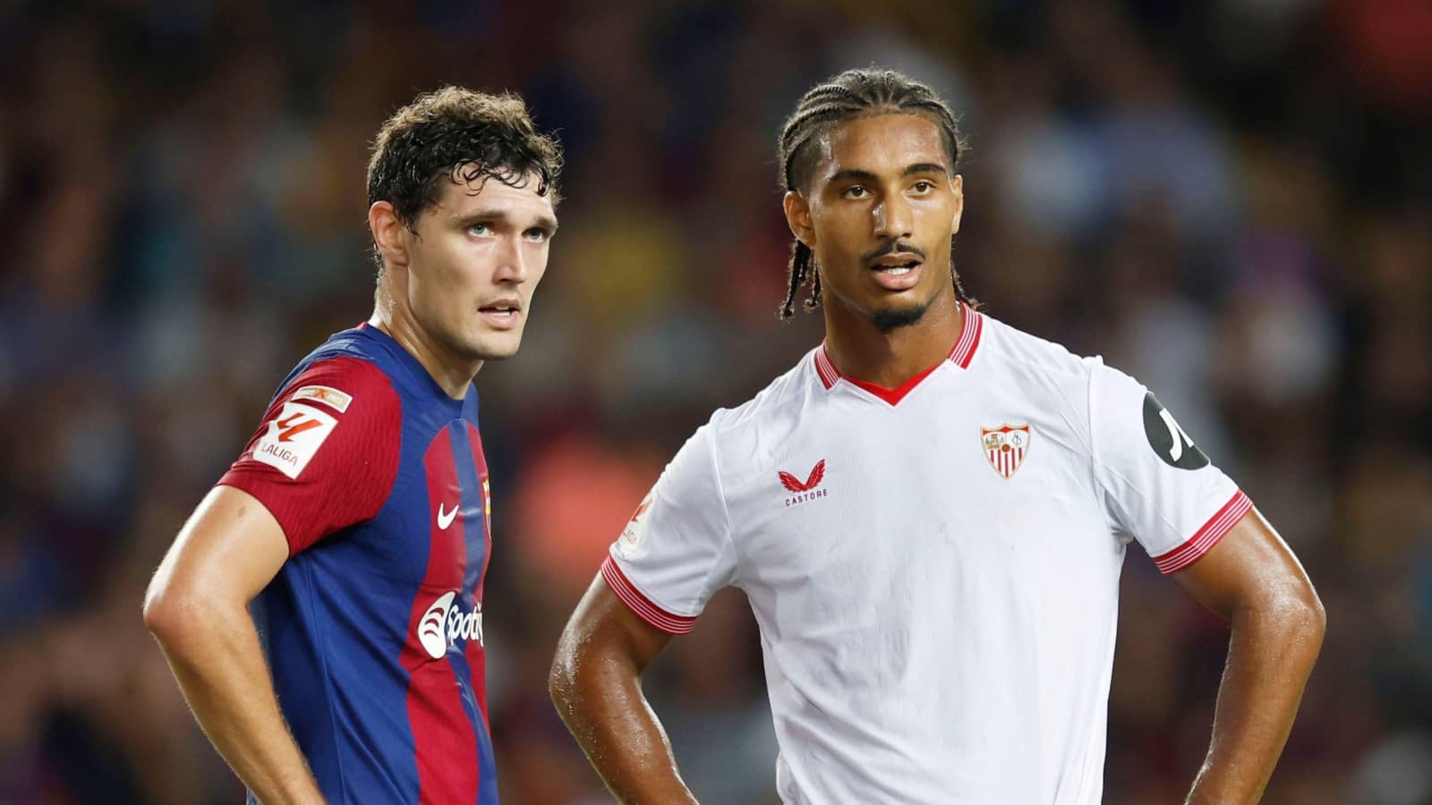 Barcelona defender Andreas Christensen and Sevilla star Loic Bade
