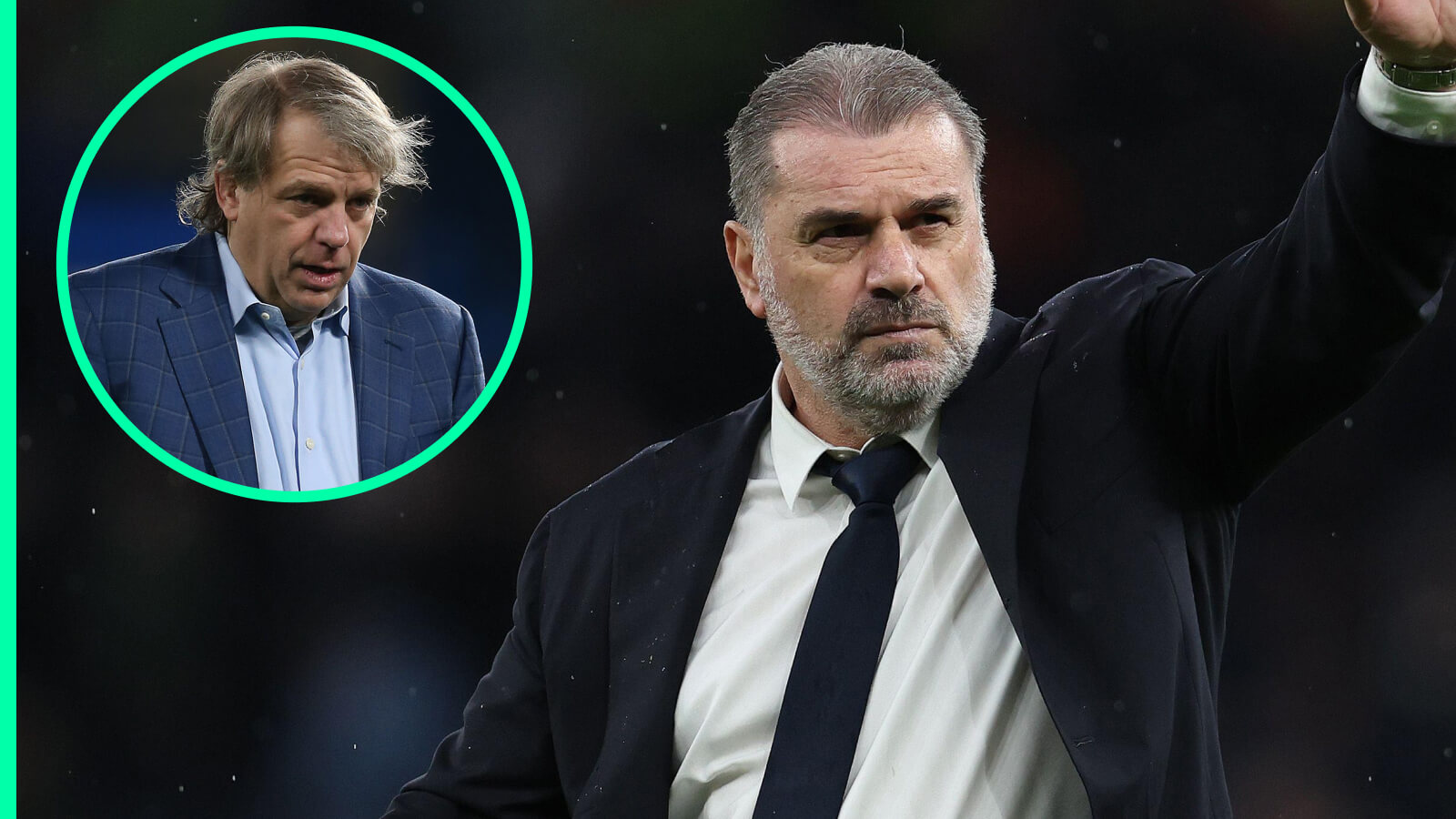 Chelsea co-owner Todd Boehly, Tottenham boss Ange Postecoglou