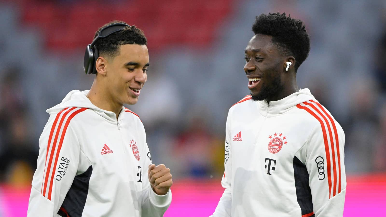 Bayern Munich stars Jamal Musiala and Alphonso Davies