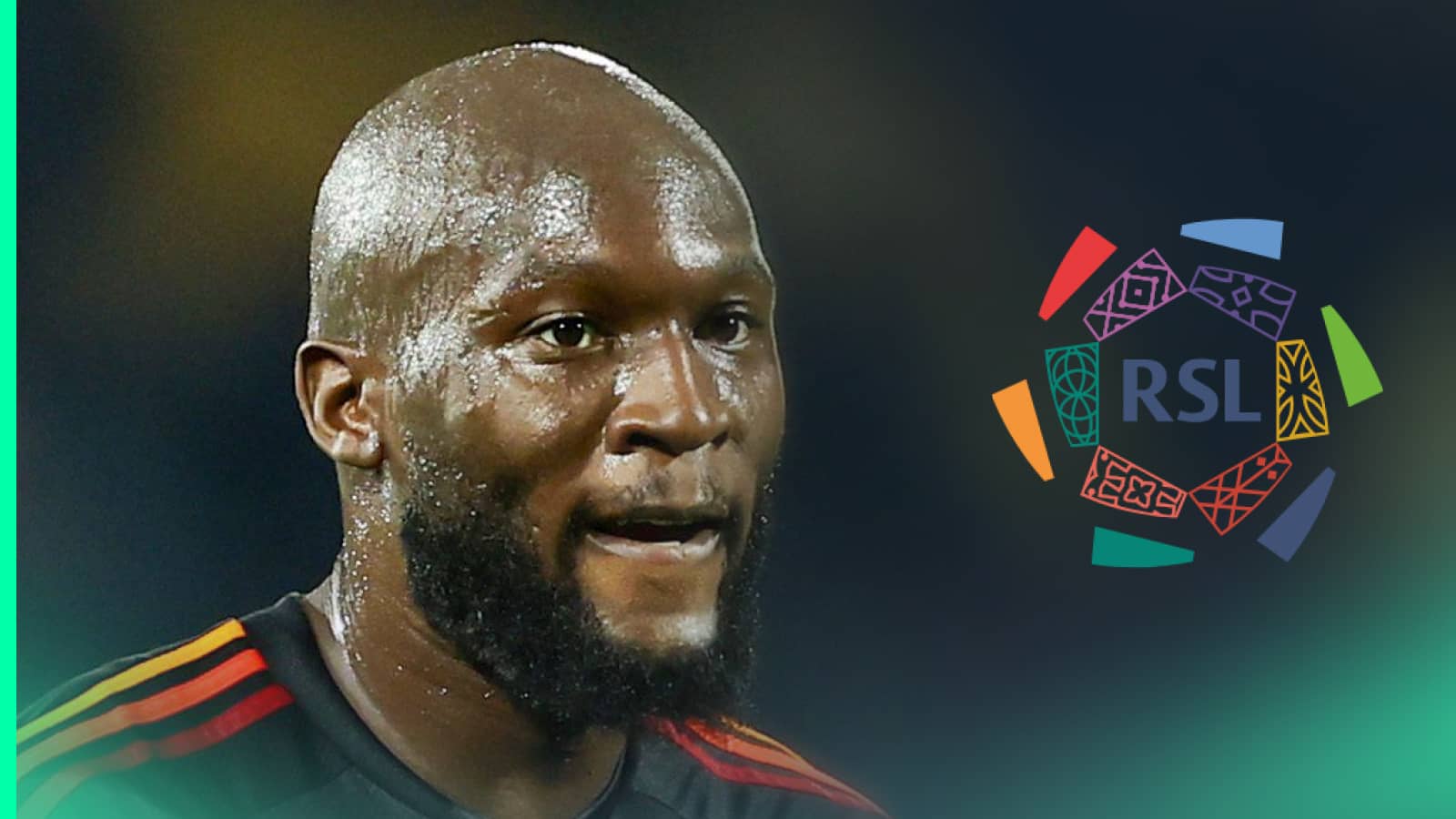 Romelu Lukaku and the Saudi Pro League logo