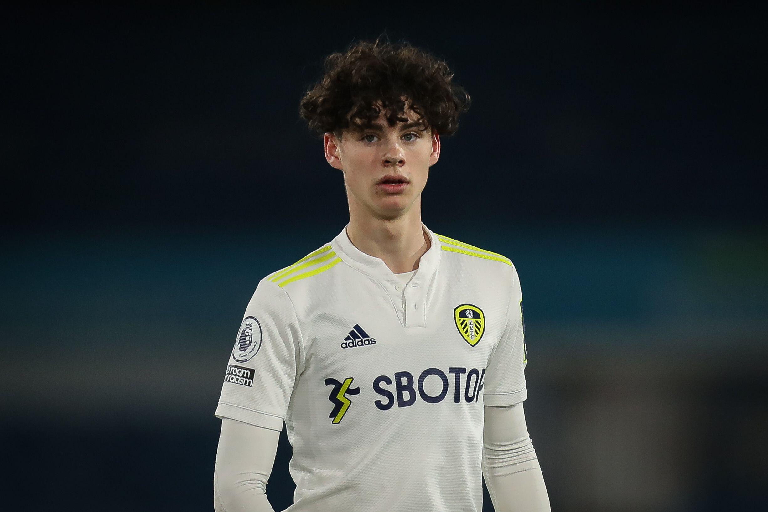 Archie Gray of Leeds United during the second half